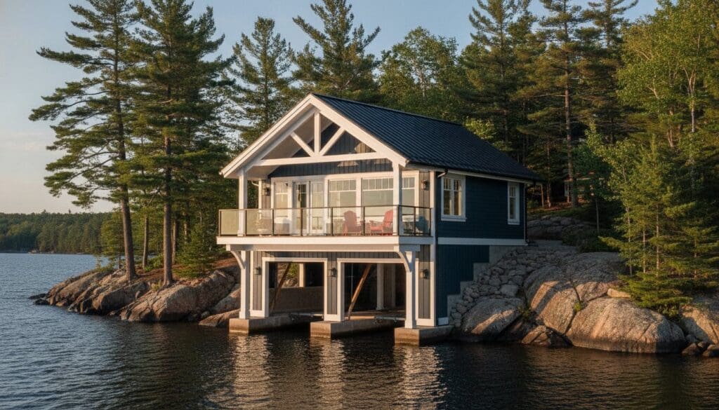 Two-Story Boathouse Plans: Designing a Waterfront Legacy in Muskoka